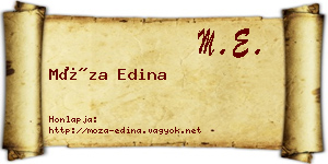 Móza Edina névjegykártya